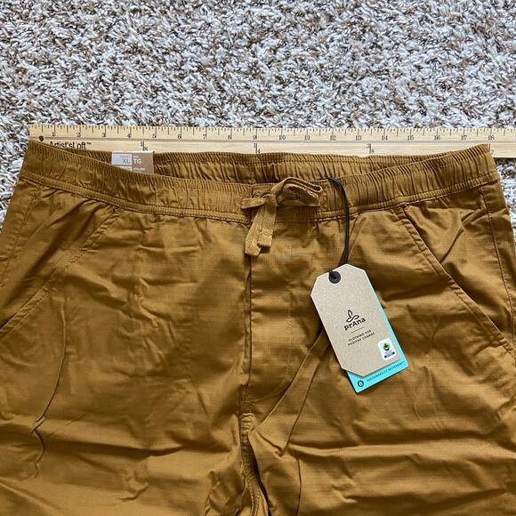 Prana Double Peak E-Waist 8" Short Men's XL Antique Bronze Standard Fit Pull On - Picture 9 of 11